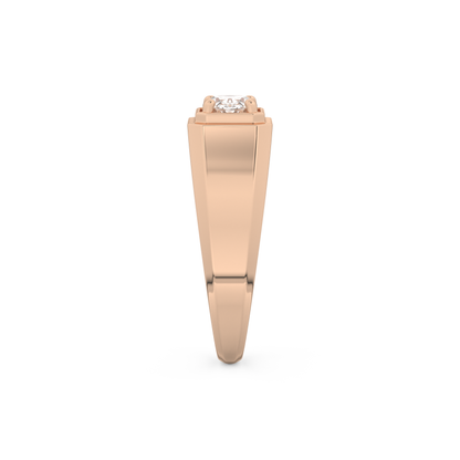 East West Oval Solitaire Lab Grown Diamond Men's Engagement Ring