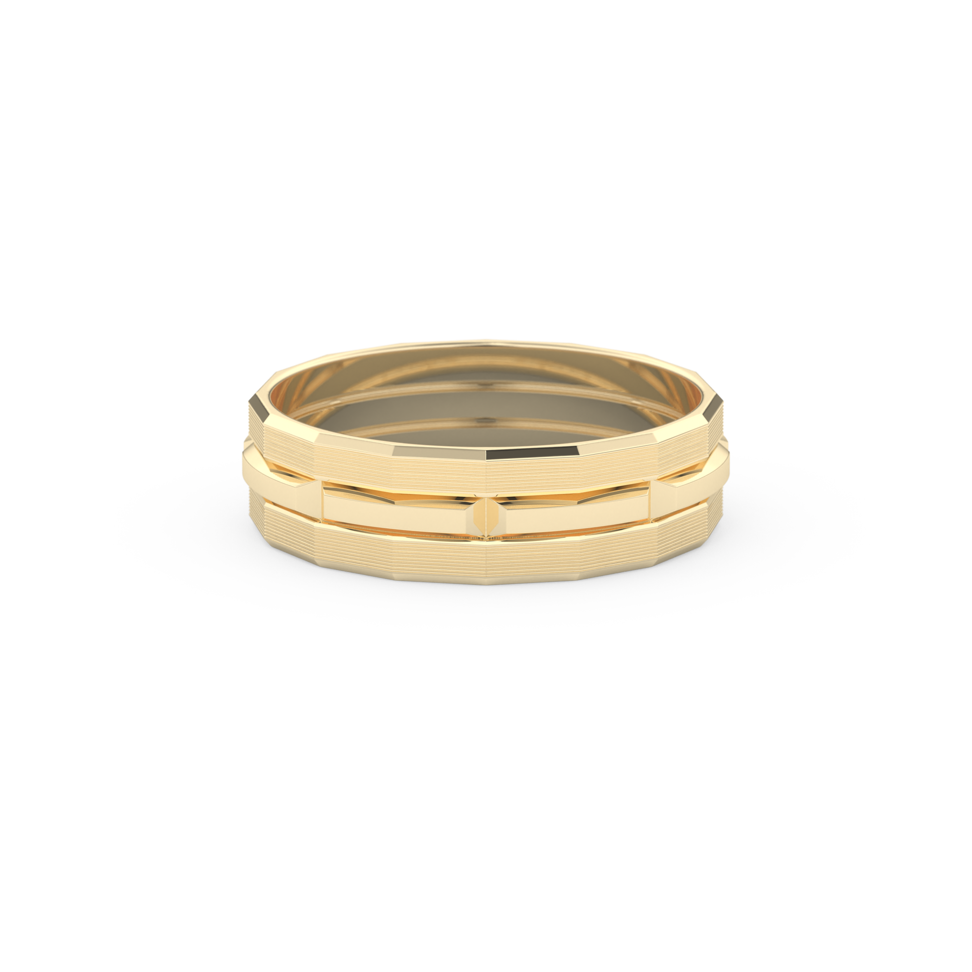 Triple Band Men's Wedding Band