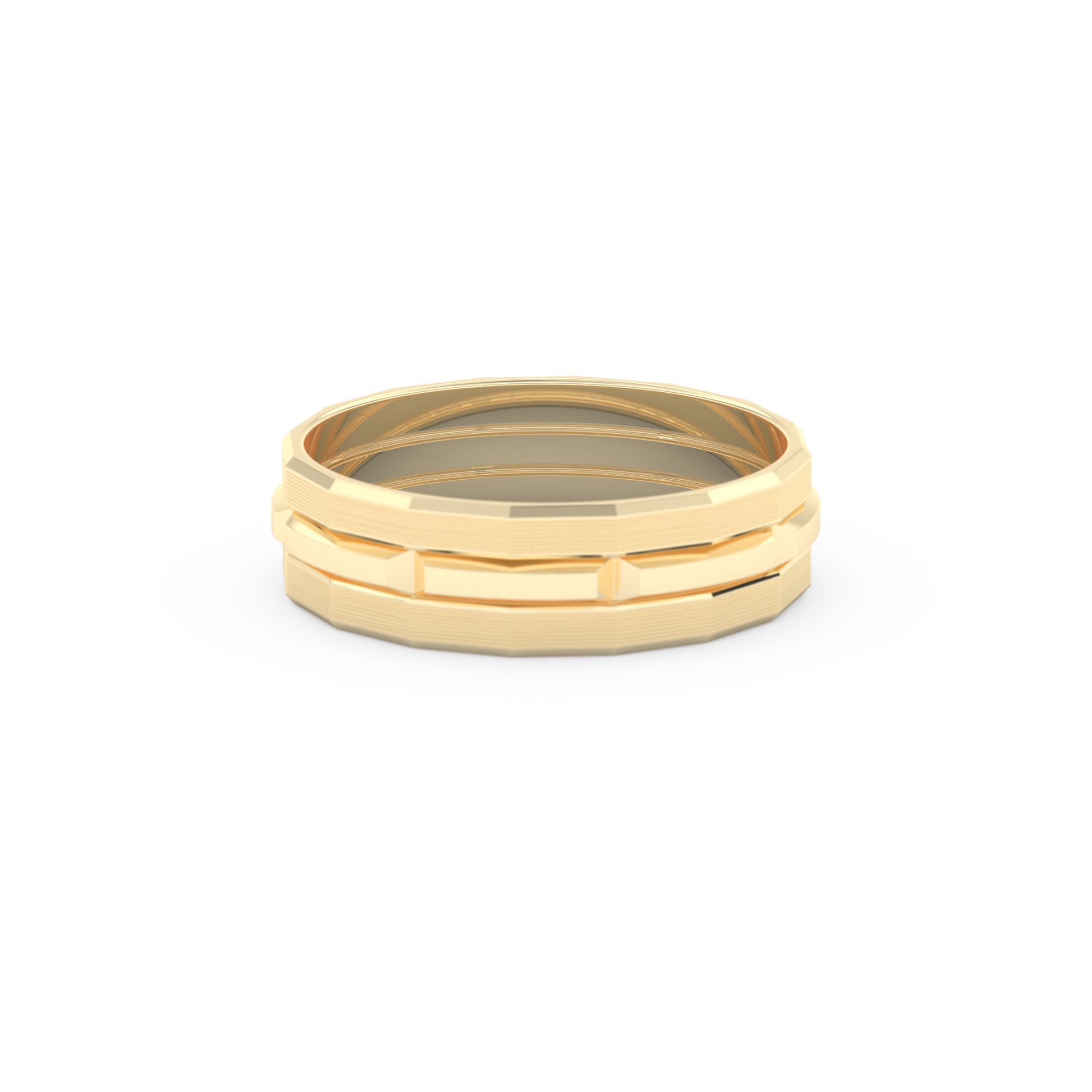 Triple Band Men's Wedding Band
