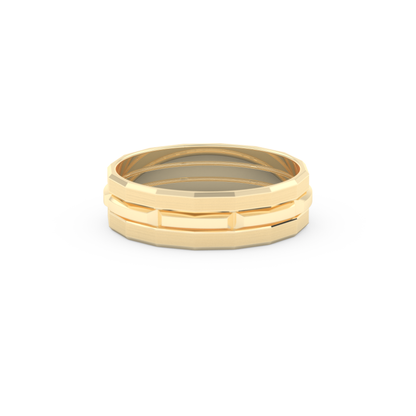 Triple Band Men's Wedding Band