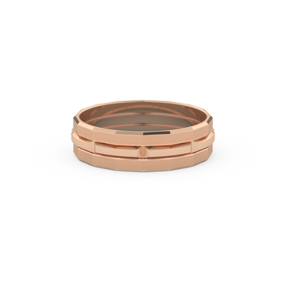 Triple Band Men's Wedding Band