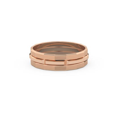 Triple Band Men's Wedding Band