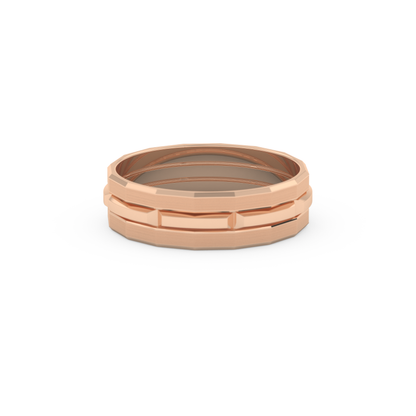 Triple Band Men's Wedding Band