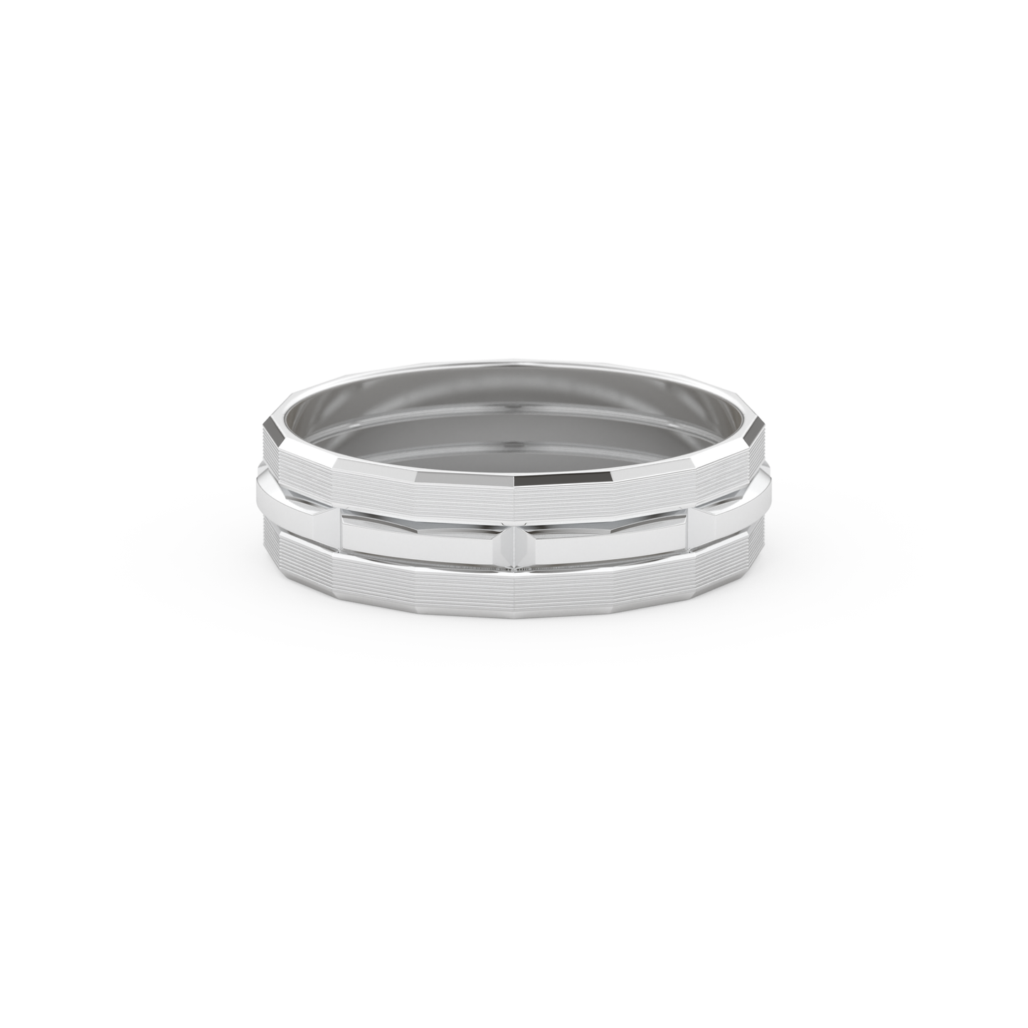 Triple Band Men's Wedding Band