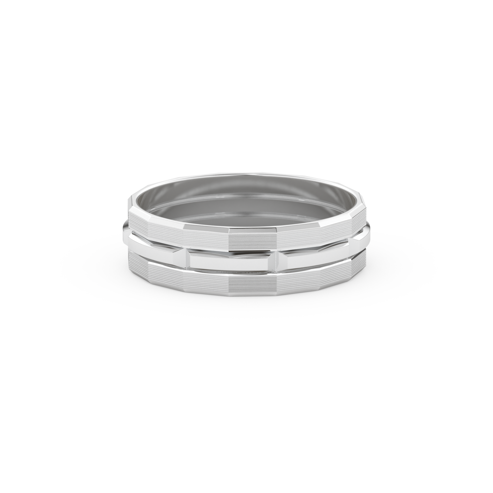Triple Band Men's Wedding Band