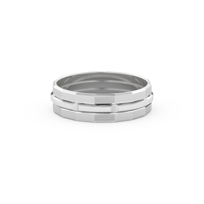 Triple Band Men's Wedding Band