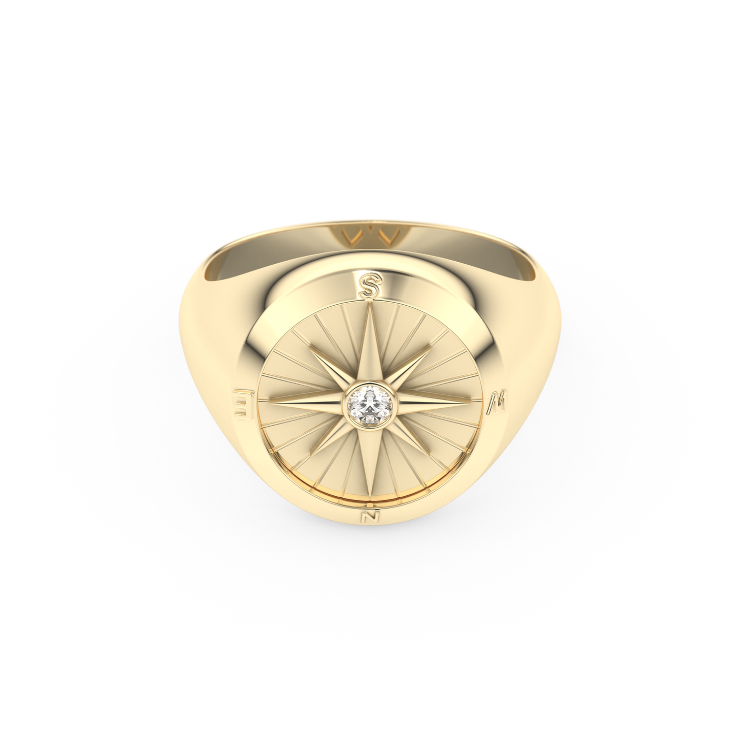 Round Solitaire Lab Grown Diamond Men's Engagement Ring