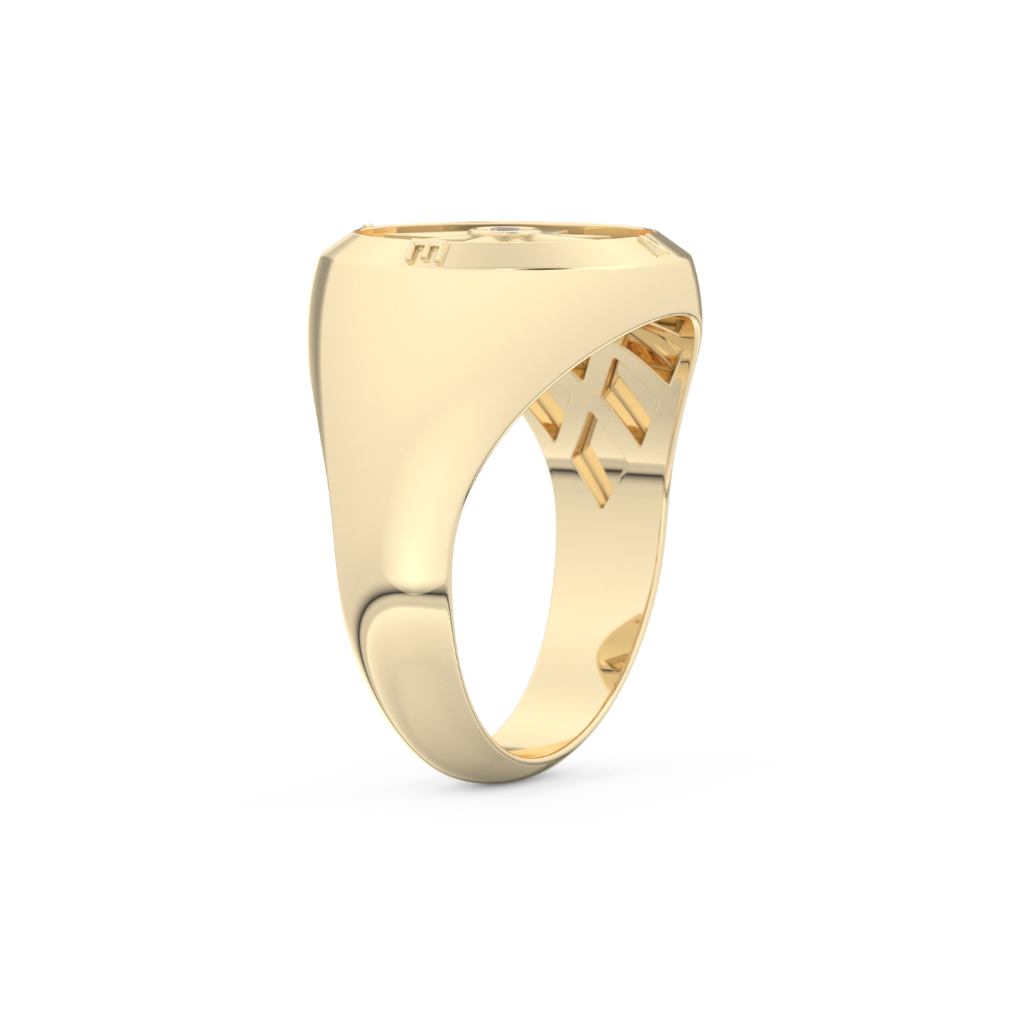 Round Solitaire Lab Grown Diamond Men's Engagement Ring