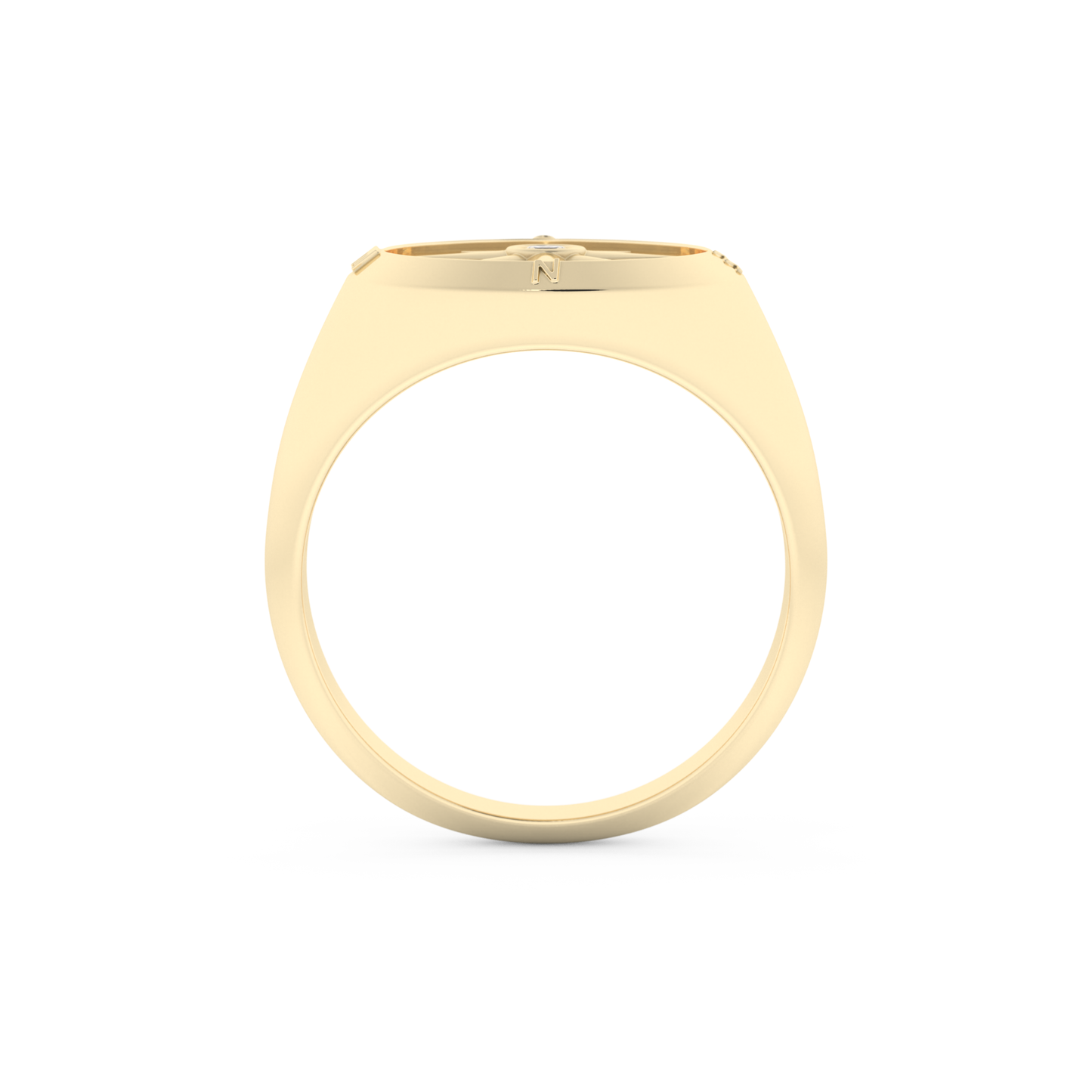Round Solitaire Lab Grown Diamond Men's Engagement Ring