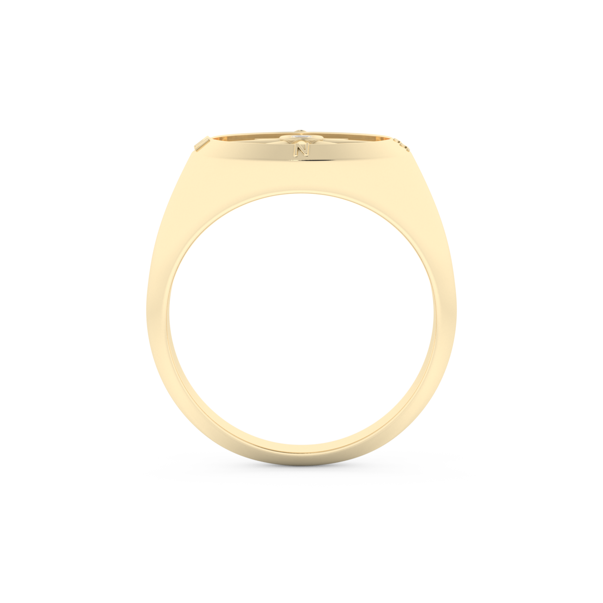 Round Solitaire Lab Grown Diamond Men's Engagement Ring