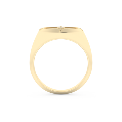 Round Solitaire Lab Grown Diamond Men's Engagement Ring