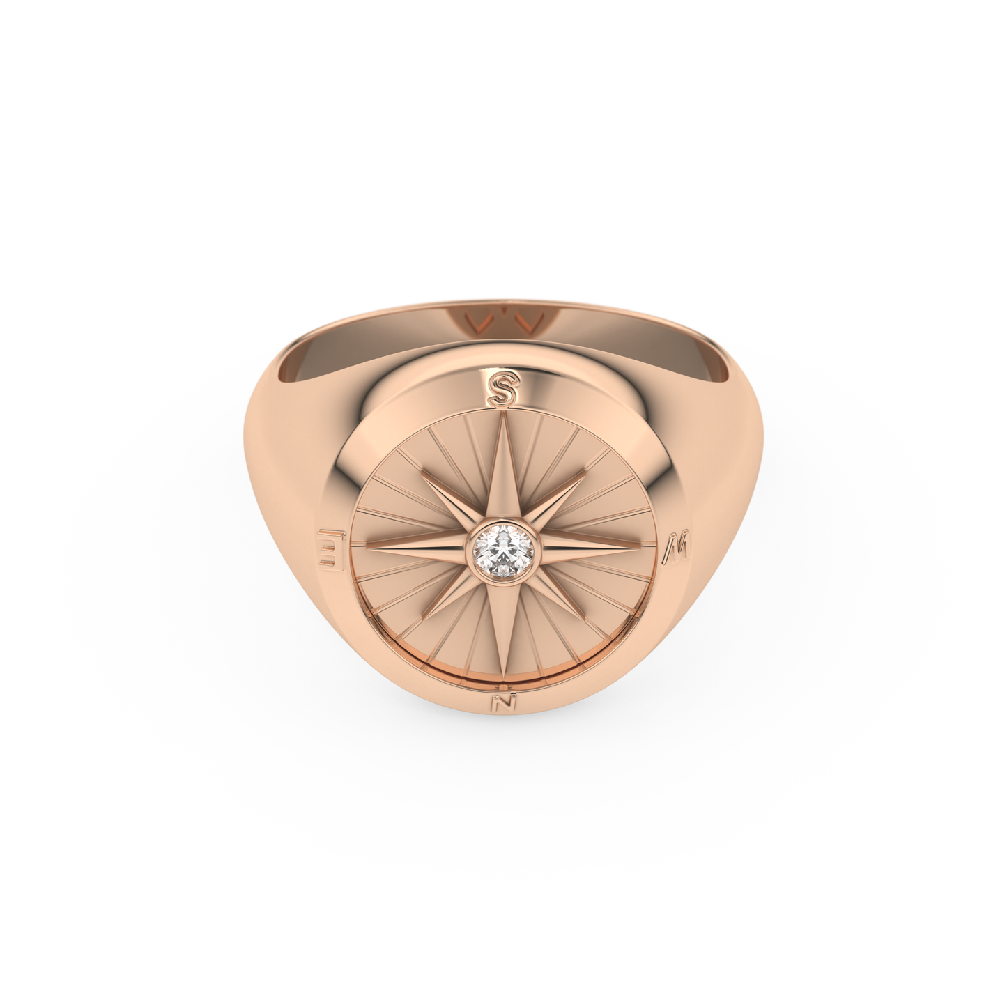 Round Solitaire Lab Grown Diamond Men's Engagement Ring