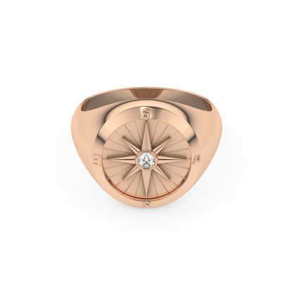 Round Solitaire Lab Grown Diamond Men's Engagement Ring