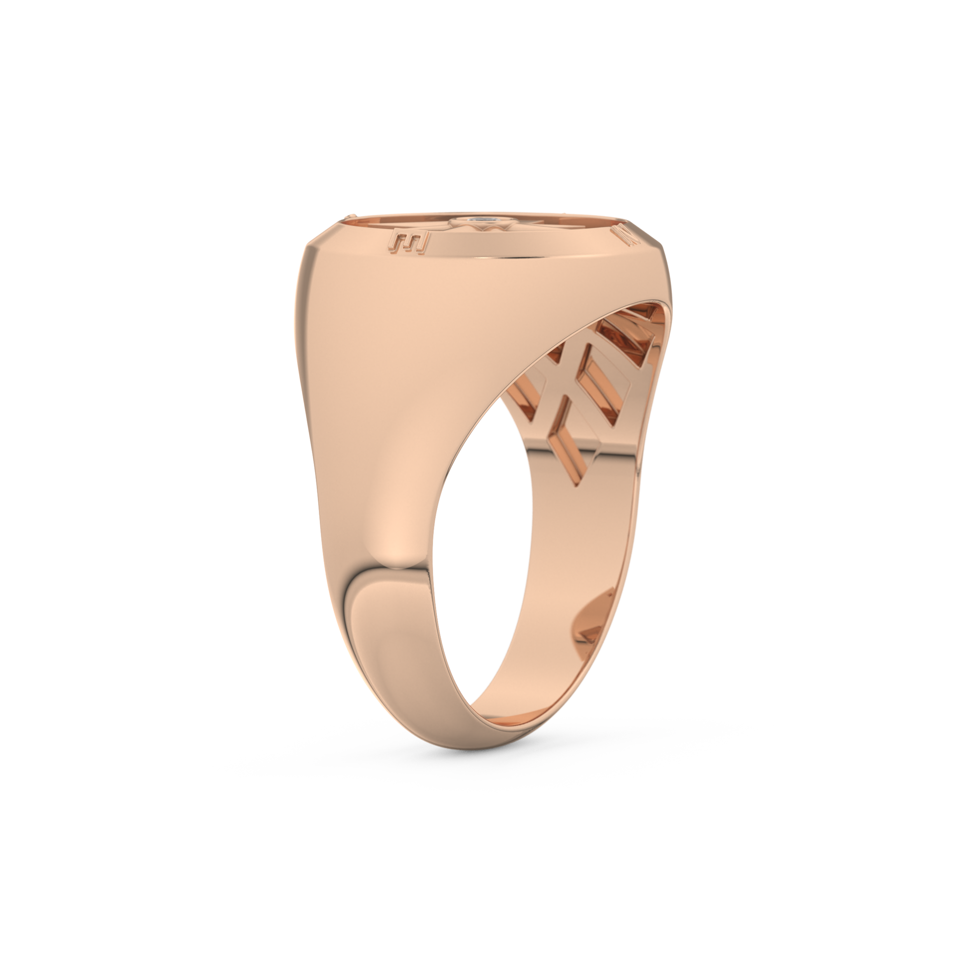 Round Solitaire Lab Grown Diamond Men's Engagement Ring