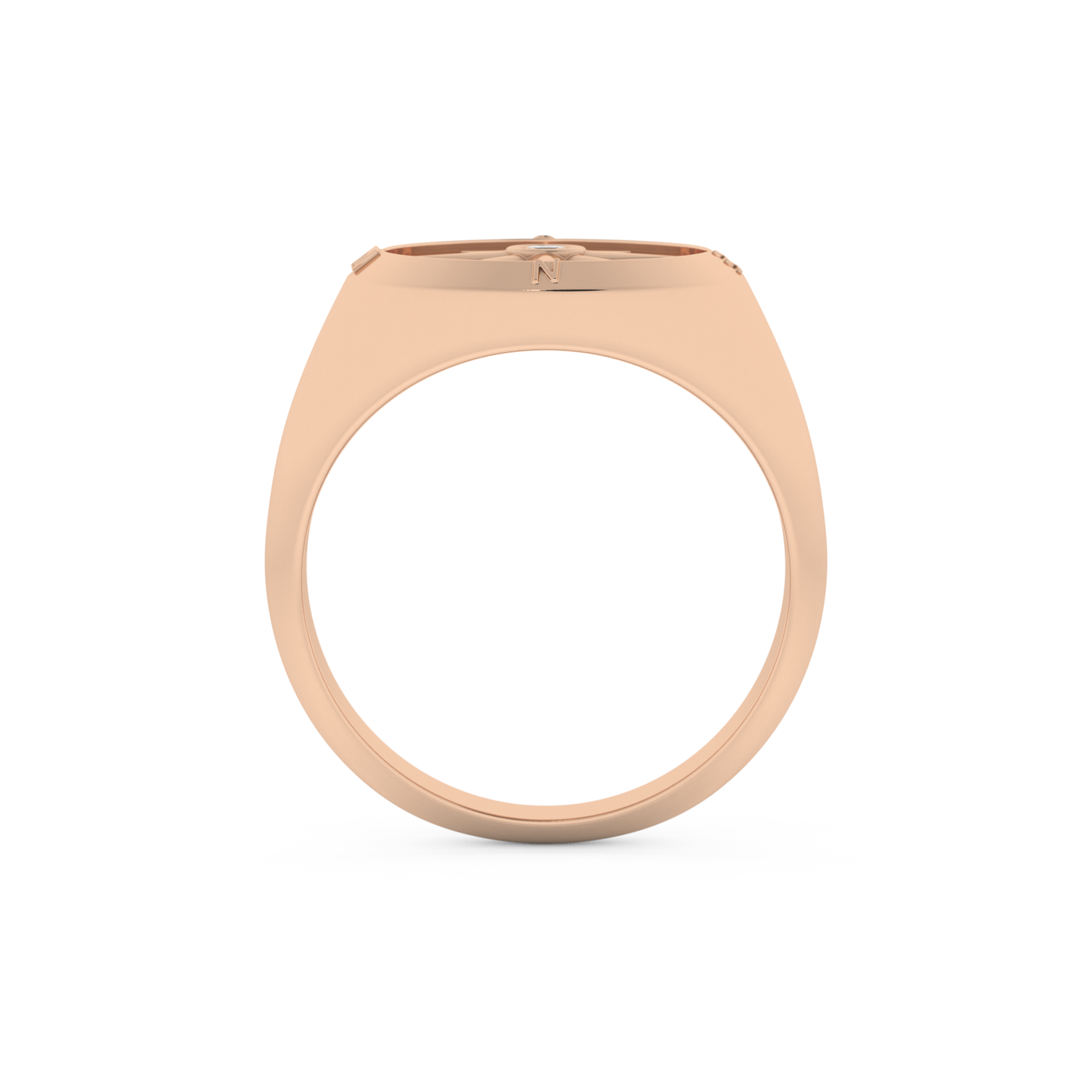 Round Solitaire Lab Grown Diamond Men's Engagement Ring