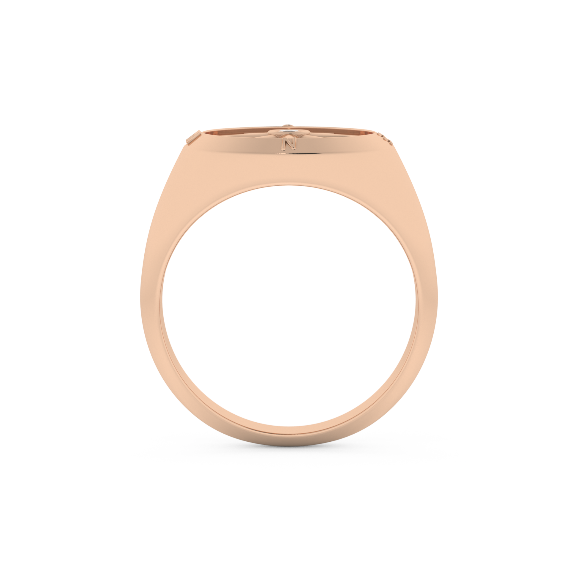 Round Solitaire Lab Grown Diamond Men's Engagement Ring