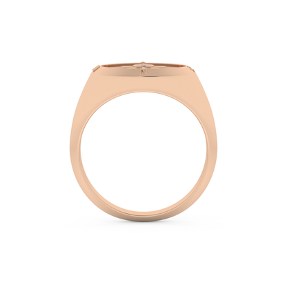 Round Solitaire Lab Grown Diamond Men's Engagement Ring