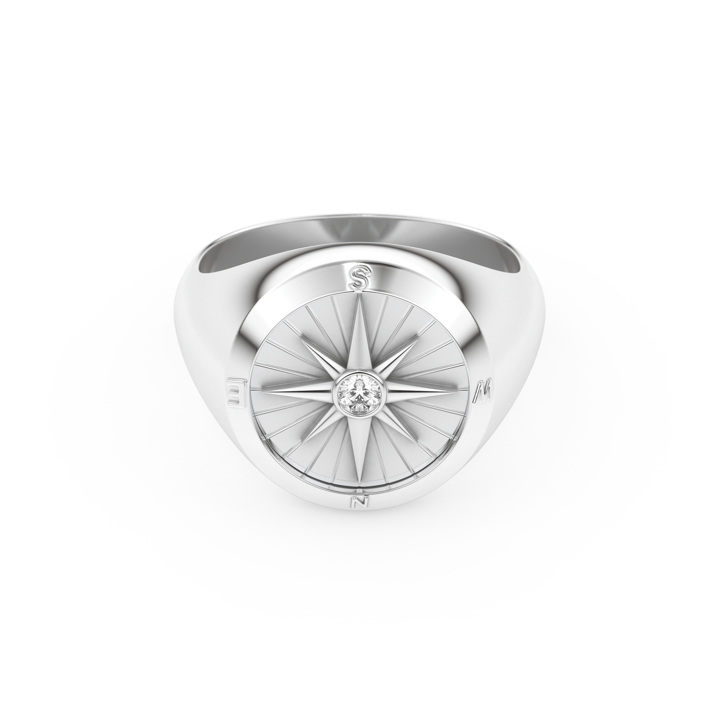 Round Solitaire Lab Grown Diamond Men's Engagement Ring