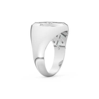 Round Solitaire Lab Grown Diamond Men's Engagement Ring