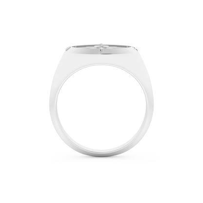 Round Solitaire Lab Grown Diamond Men's Engagement Ring