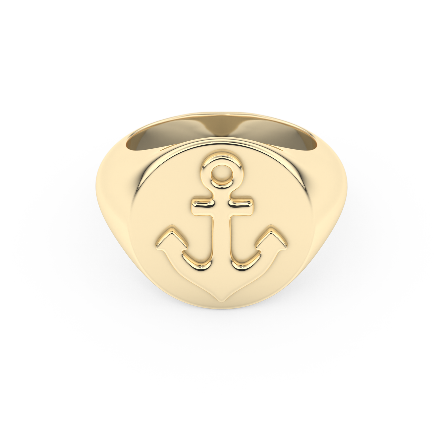 Anchor Shape Men's Wedding Band Moissanite – Yellow, White, or Rose Gold 7