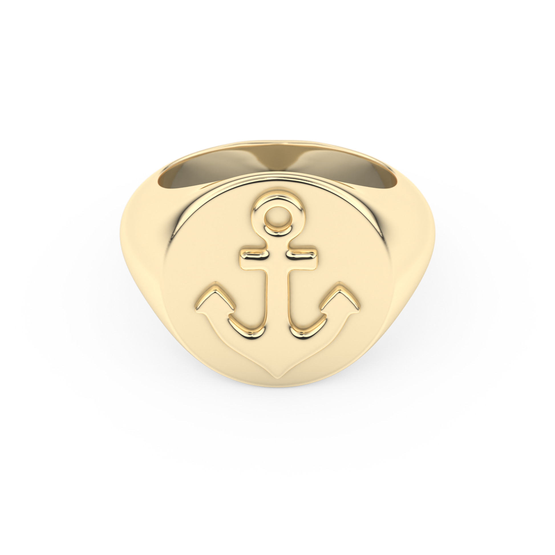 Anchor Shape Men's Wedding Band Moissanite – Yellow, White, or Rose Gold 7
