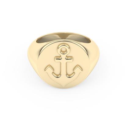Anchor Shape Men's Wedding Band Moissanite – Yellow, White, or Rose Gold 7