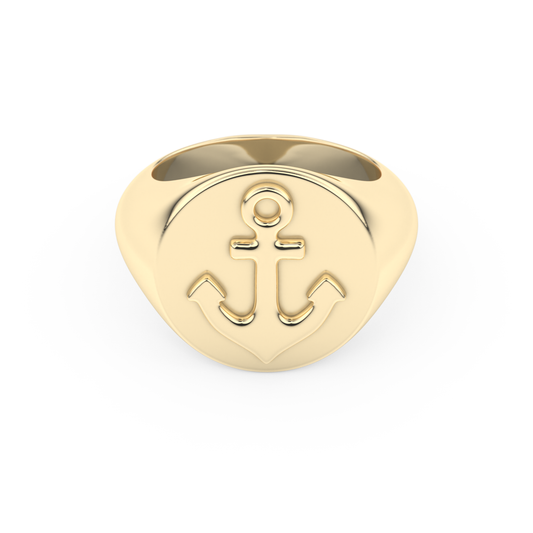 Anchor Shape Men's Wedding Band Moissanite – Yellow, White, or Rose Gold 7