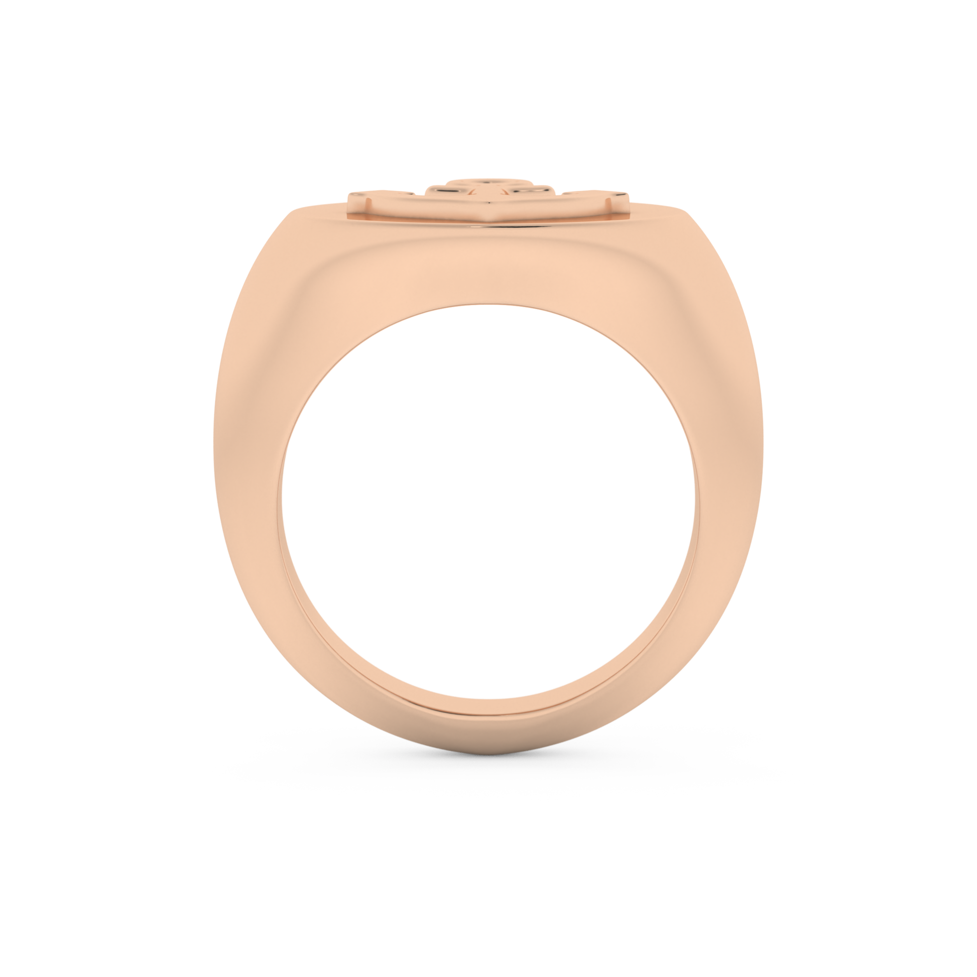 Anchor Shape Men's Wedding Band Moissanite – Yellow, White, or Rose Gold 17