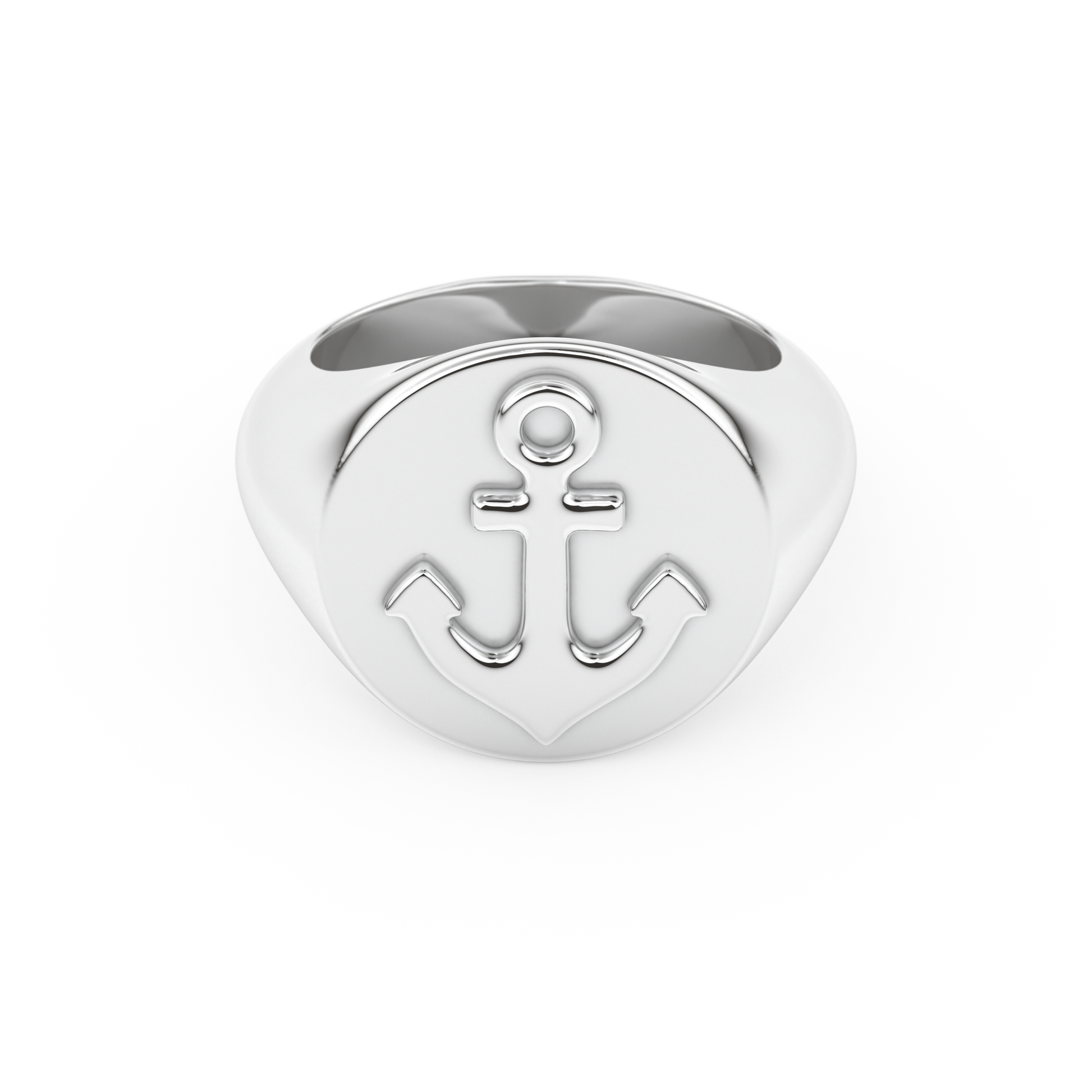 Anchor Shape Men's Wedding Band Moissanite – Yellow, White, or Rose Gold 1