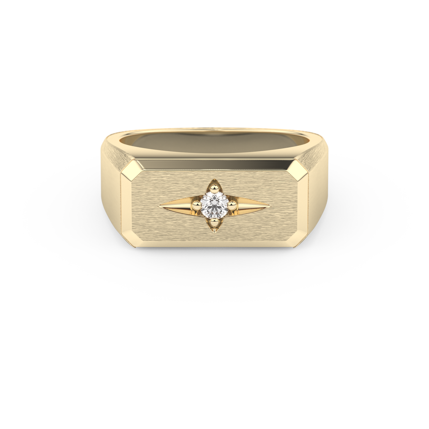 Round Soliatire Lab Grown Diamond Men's Engagement Ring