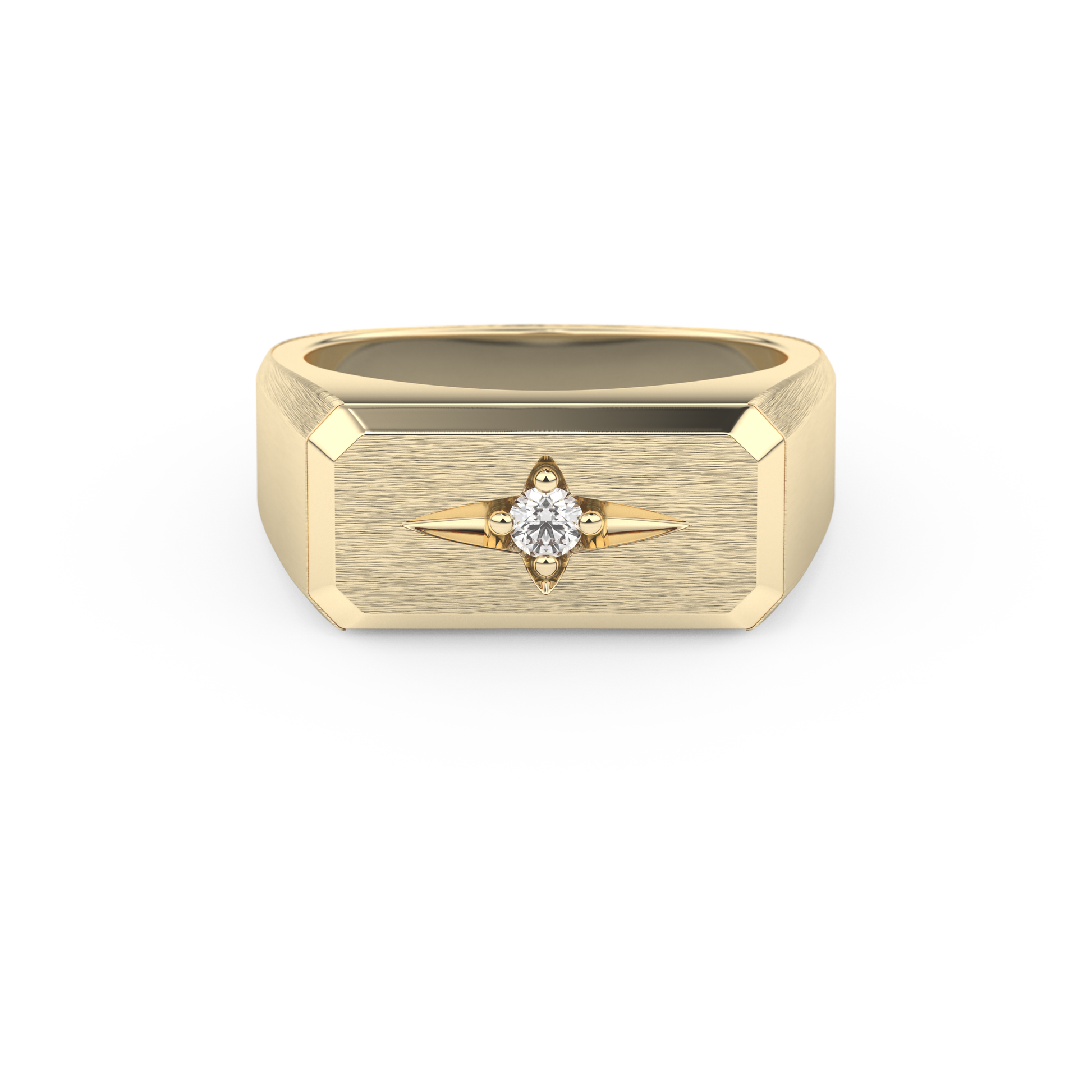 Round Soliatire Lab Grown Diamond Men's Engagement Ring