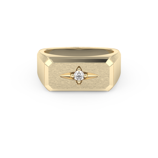 Round Soliatire Lab Grown Diamond Men's Engagement Ring