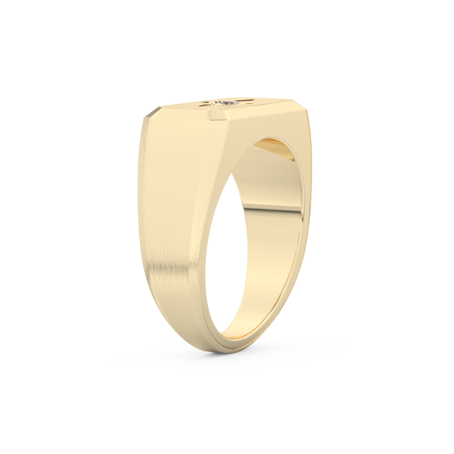 Round Soliatire Lab Grown Diamond Men's Engagement Ring