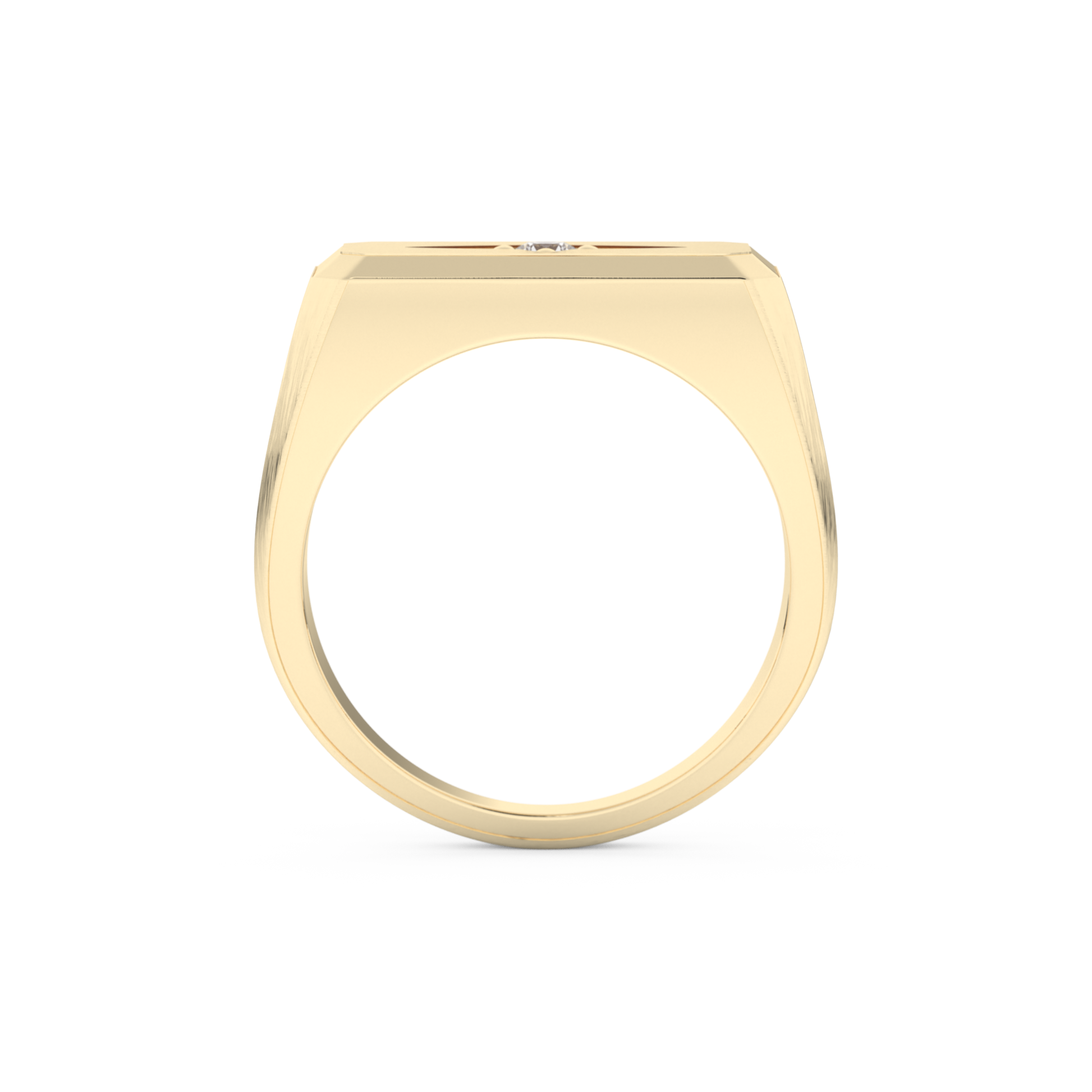 Round Soliatire Lab Grown Diamond Men's Engagement Ring