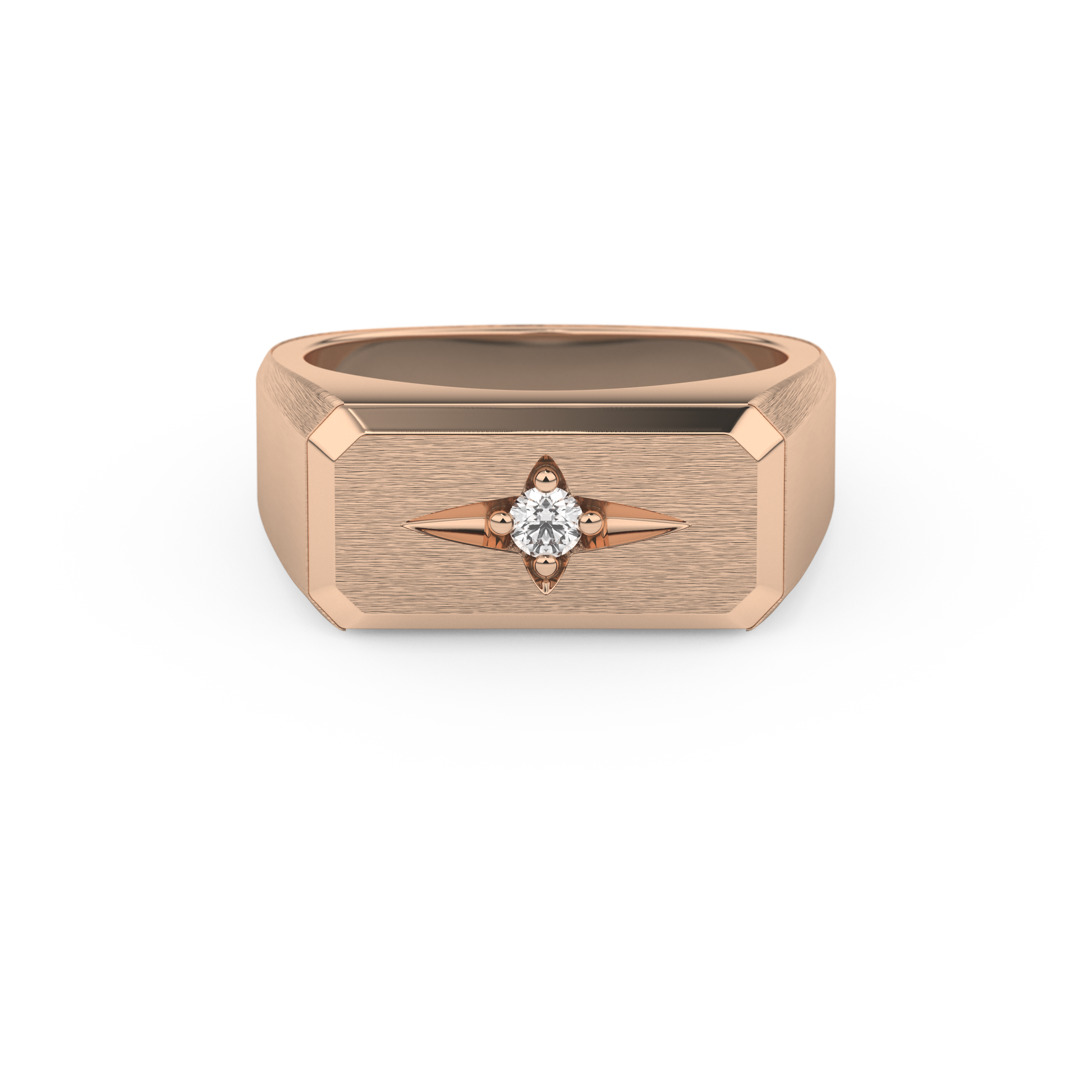 Round Soliatire Lab Grown Diamond Men's Engagement Ring