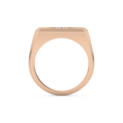 Round Soliatire Lab Grown Diamond Men's Engagement Ring
