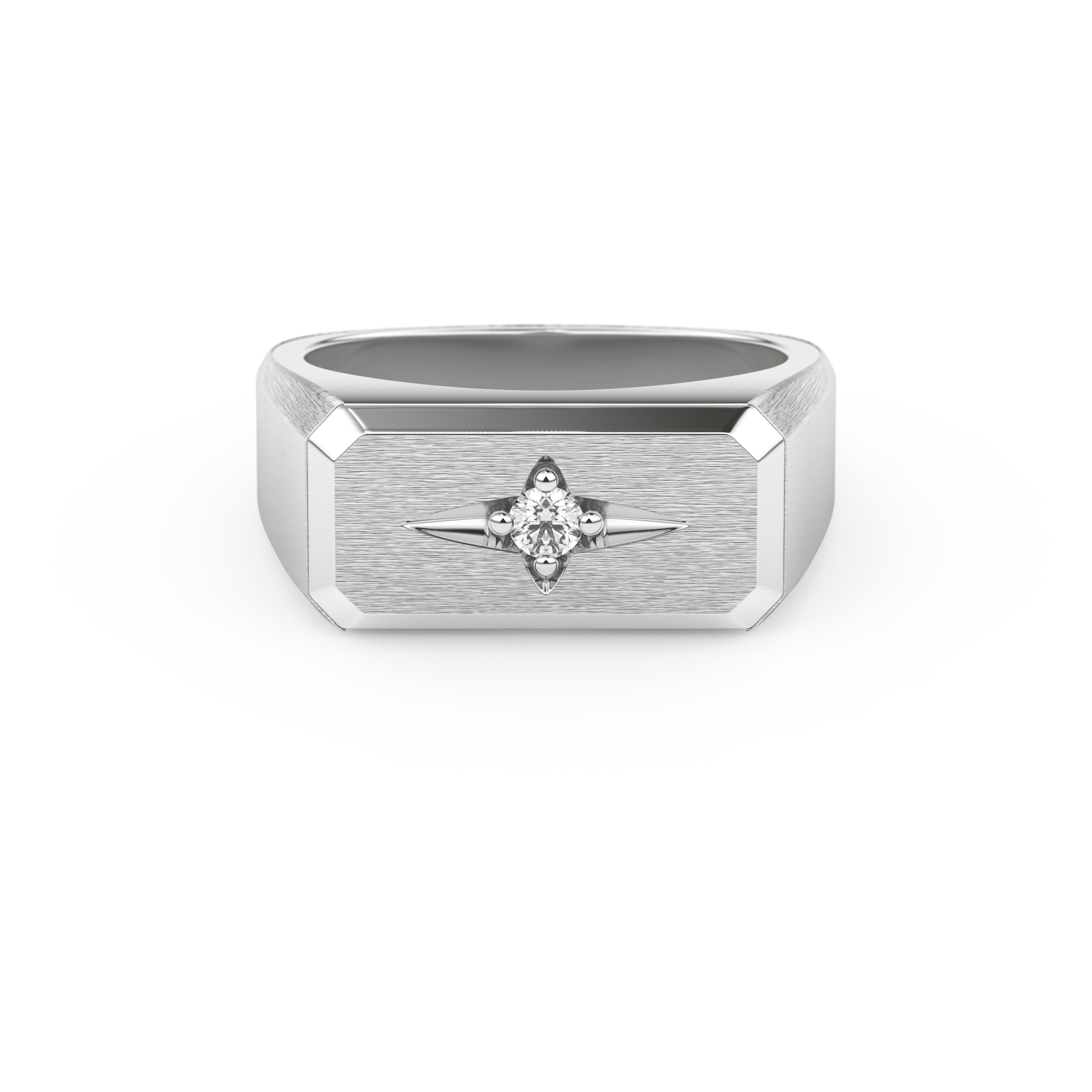 Round Soliatire Lab Grown Diamond Men's Engagement Ring