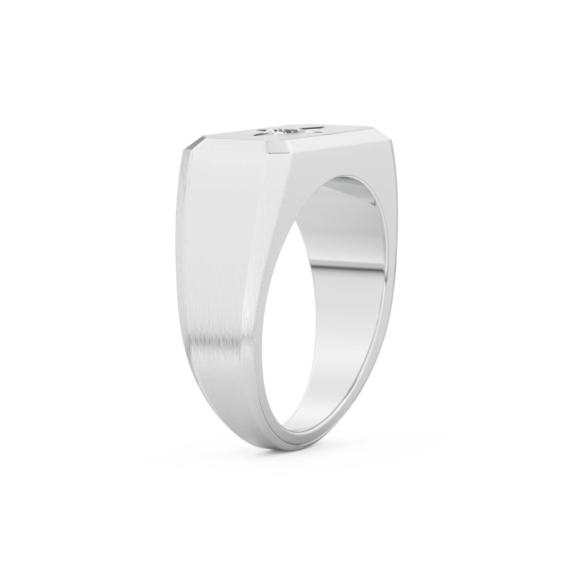 Round Soliatire Lab Grown Diamond Men's Engagement Ring