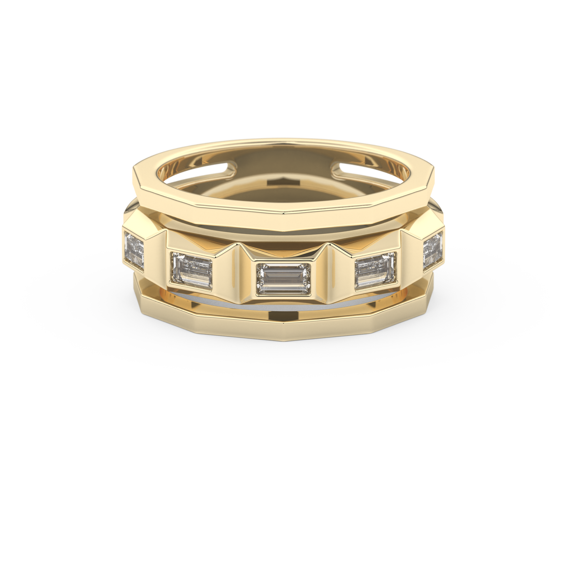 0.67 TCW Baguette Lab Grown Diamond Men's Wedding Band