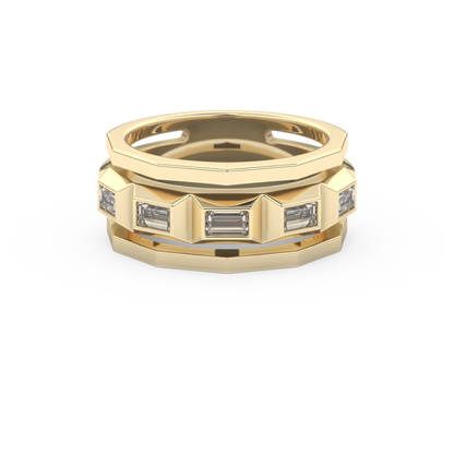 0.67 TCW Baguette Lab Grown Diamond Men's Wedding Band