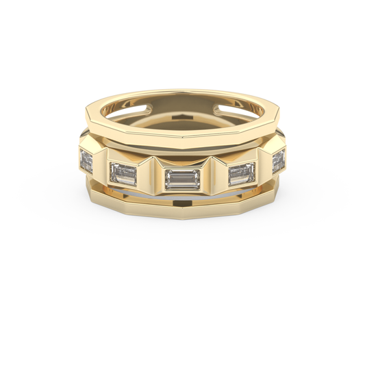 0.67 TCW Baguette Lab Grown Diamond Men's Wedding Band