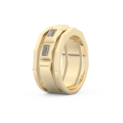 0.67 TCW Baguette Lab Grown Diamond Men's Wedding Band