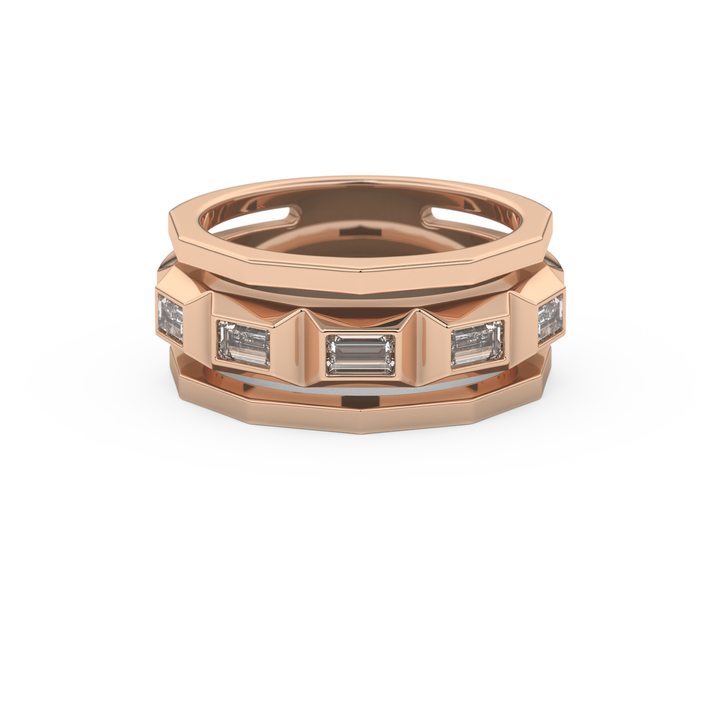 0.67 TCW Baguette Lab Grown Diamond Men's Wedding Band