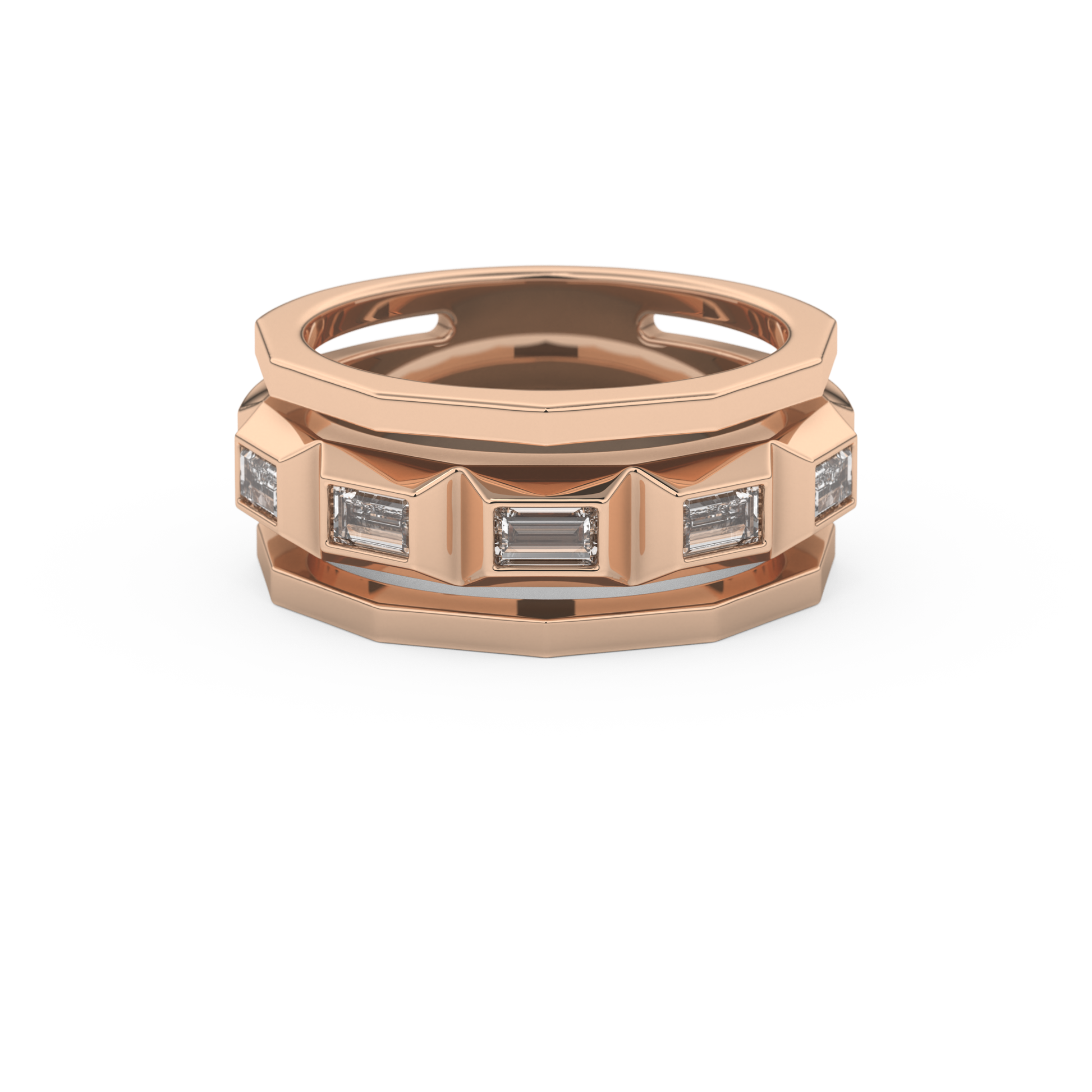 0.67 TCW Baguette Lab Grown Diamond Men's Wedding Band
