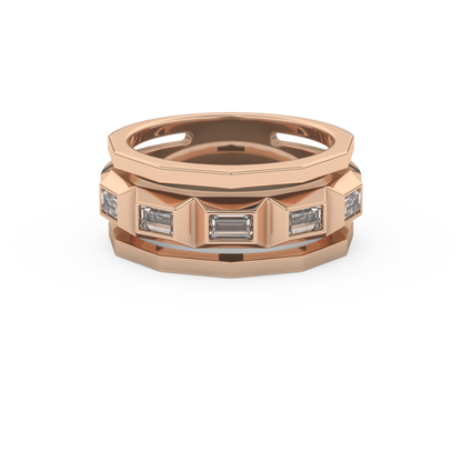 0.67 TCW Baguette Lab Grown Diamond Men's Wedding Band
