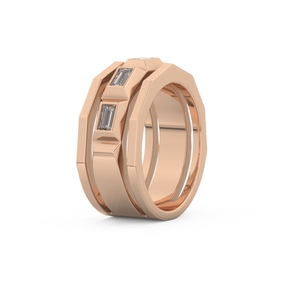 0.67 TCW Baguette Lab Grown Diamond Men's Wedding Band