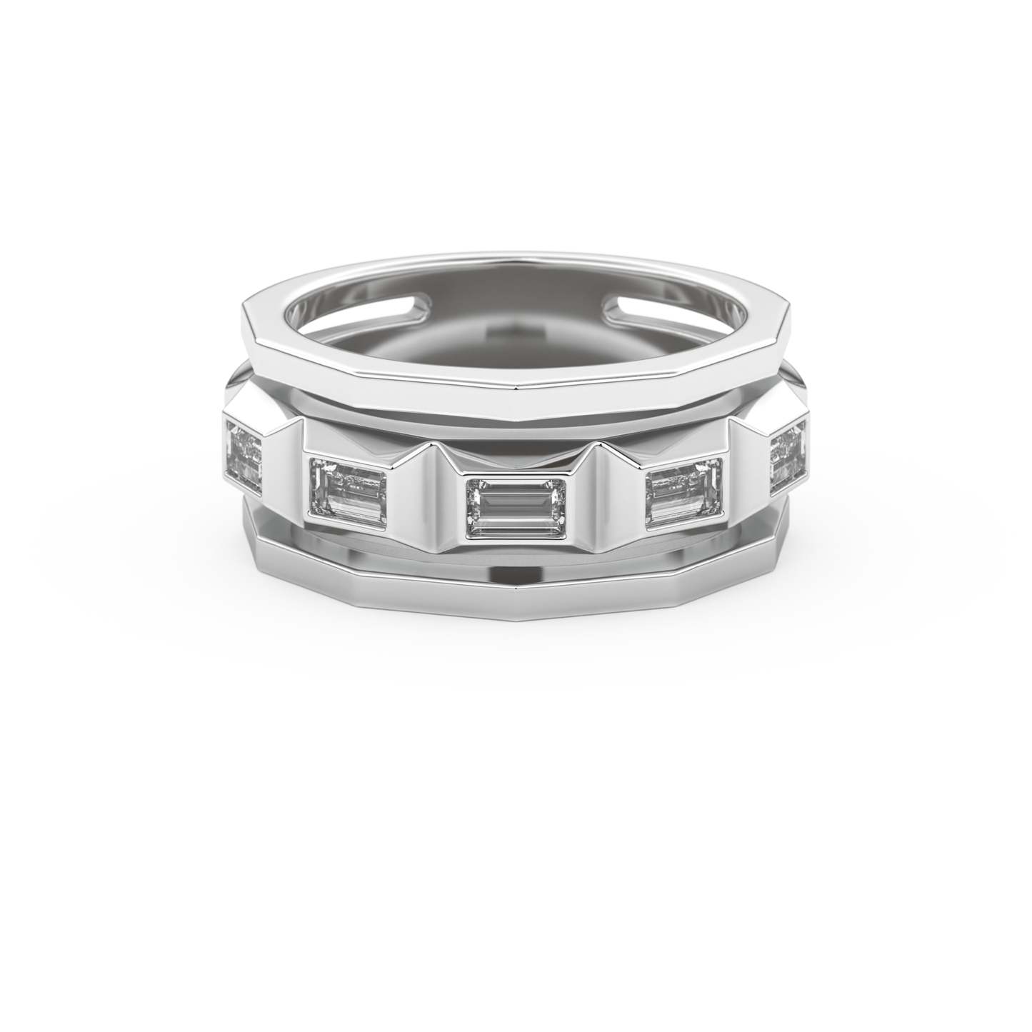 0.67 TCW Baguette Lab Grown Diamond Men's Wedding Band