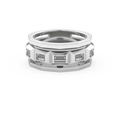0.67 TCW Baguette Lab Grown Diamond Men's Wedding Band