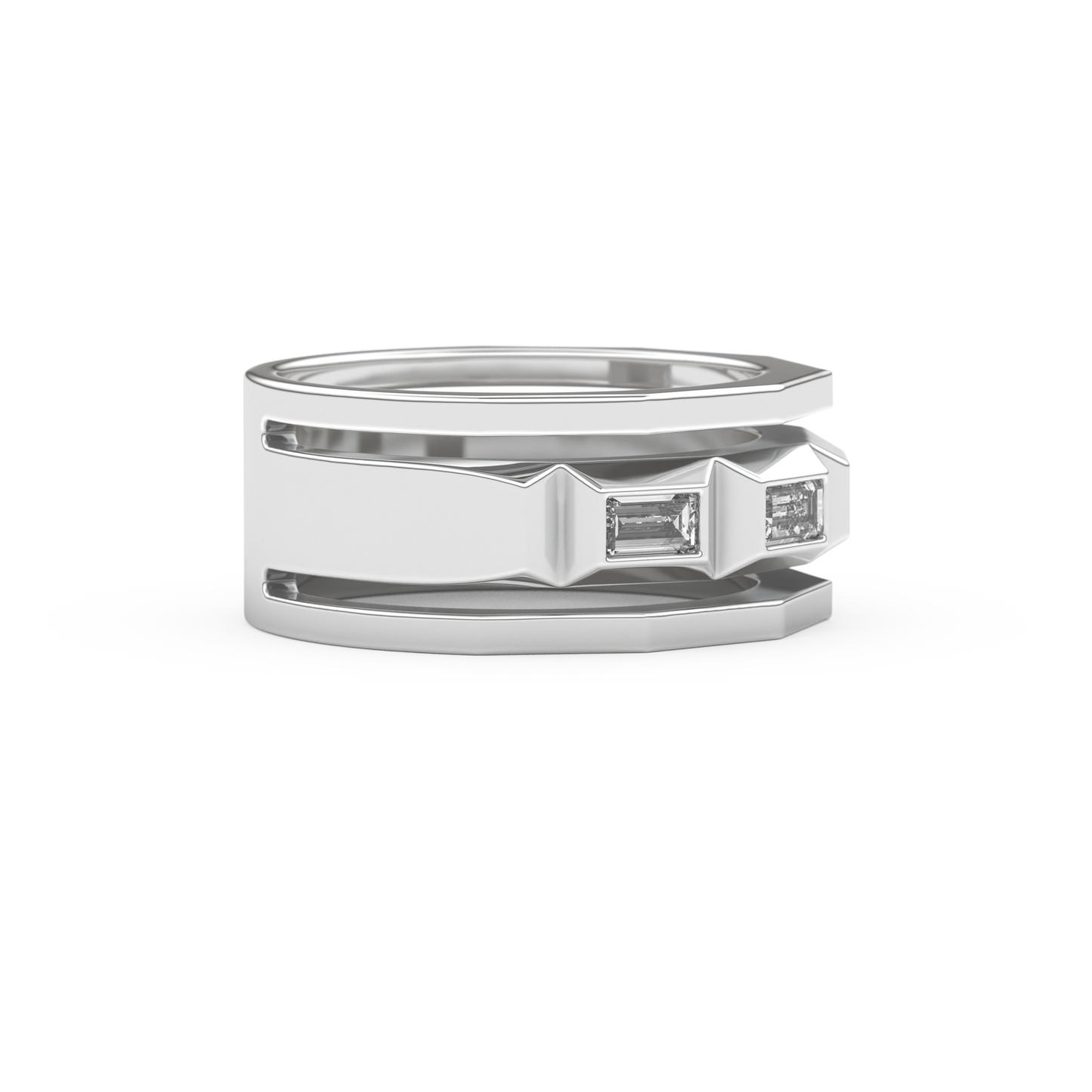 0.67 TCW Baguette Lab Grown Diamond Men's Wedding Band